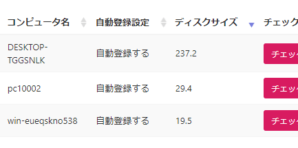 ディスクサイズの降順に並べ替え