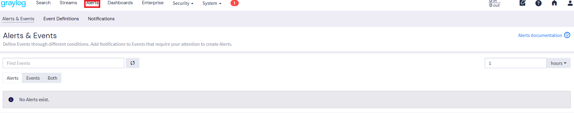 GraylogのAlerts