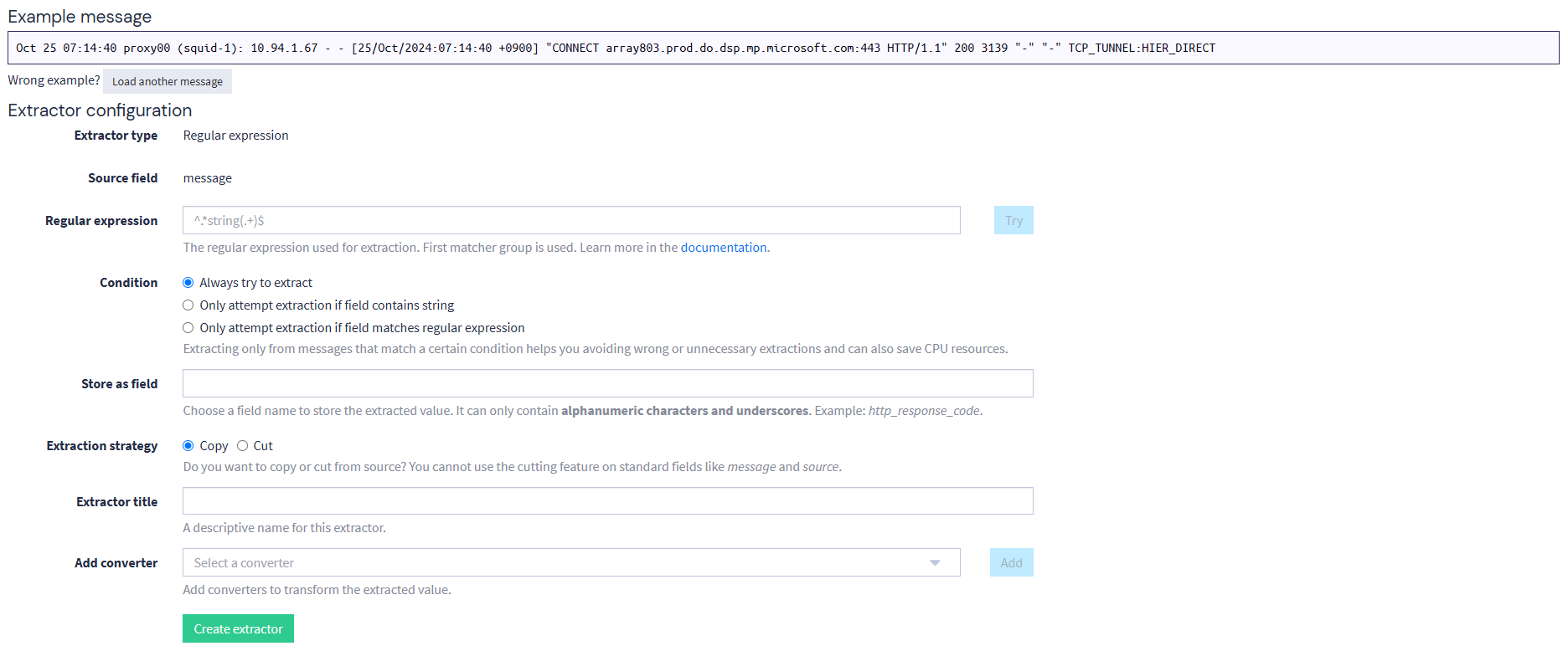 GraylogのRegularexpression