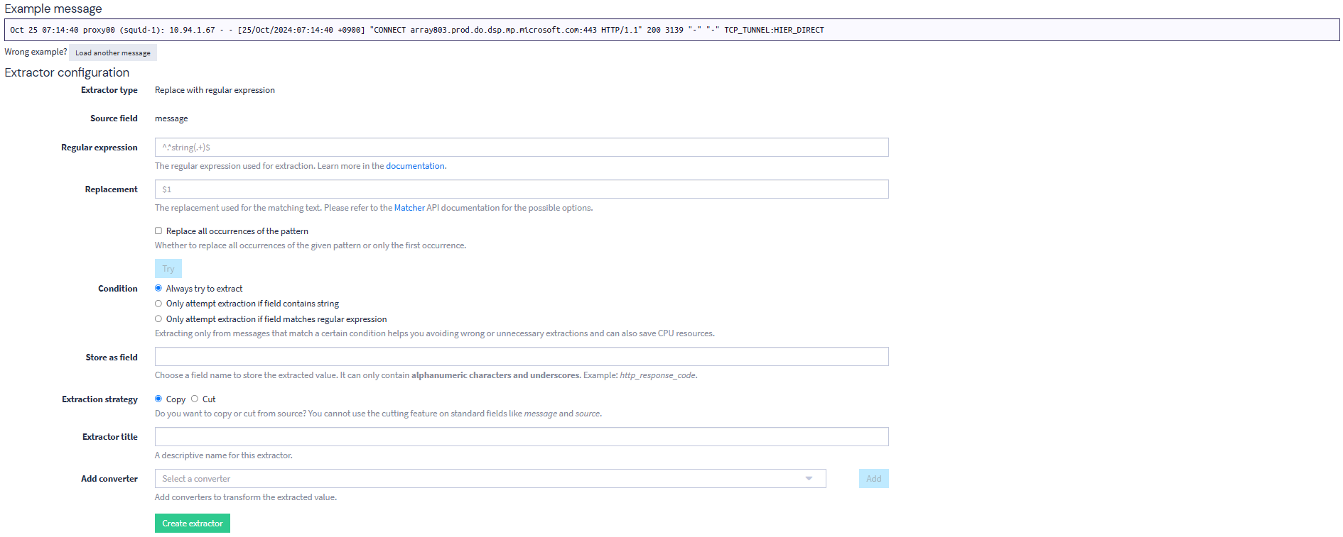 GraylogのReplacewithregularexpression