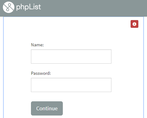 phplistログイン画像