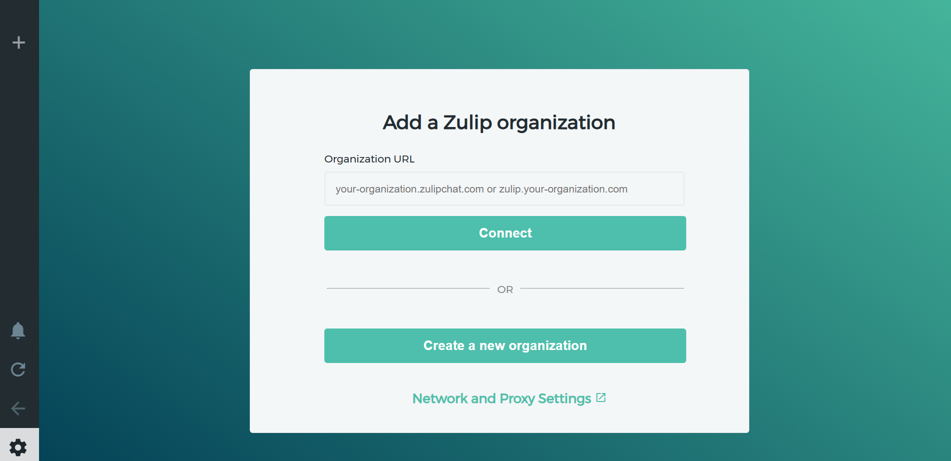 Zulipアプリ起動